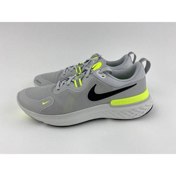 NEW Nike React Miller Grey Neon Green Men's Running Shoes Sneakers Yellow - Picture 10 of 12